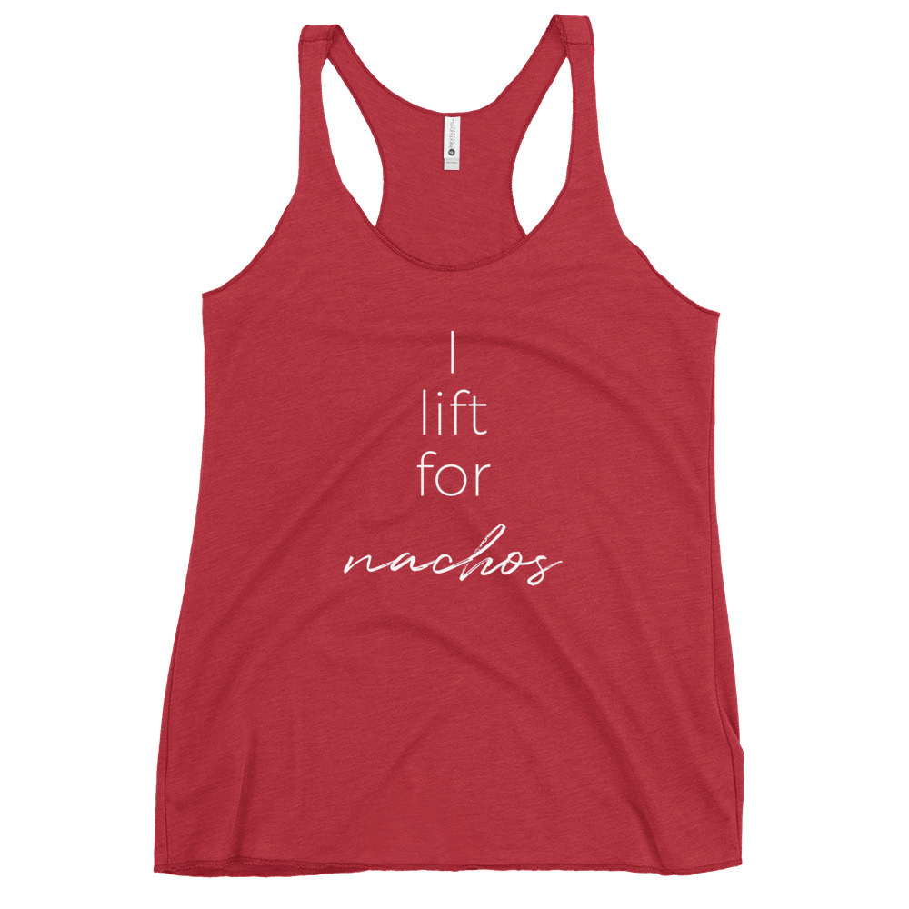 "I lift for Nachos" Racerback Tank - Image 4